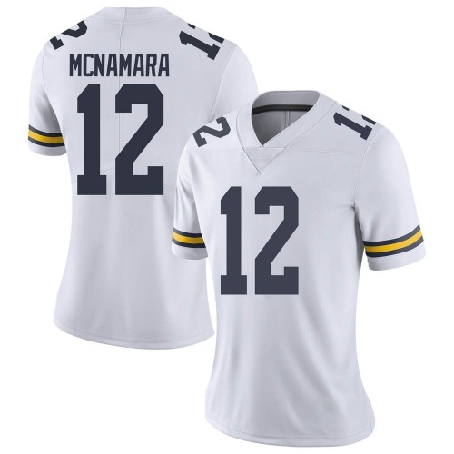 Cade McNamara Michigan Wolverines Women's NCAA #12 White Limited Brand Jordan College Stitched Football Jersey VUX2454IC